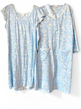 Miss Elaine 2pc Floral Bouquets Robe and Gown Set